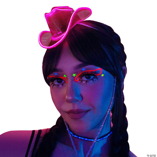 NEON COWBOY Mini Pink Lighting Hat Cowgirl | USA Decoration®