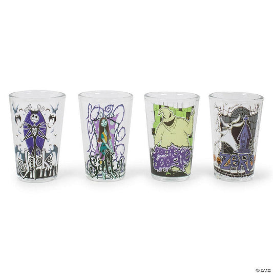 The Nightmare Before Christmas Characters 1.5-Ounce Mini Glasses Set Of 4 | USA Decoration®