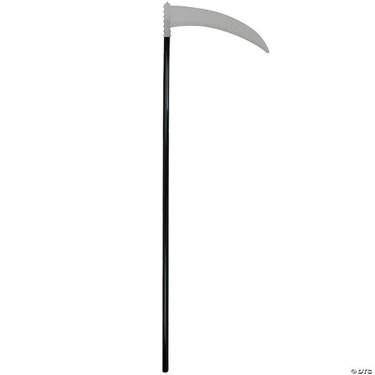 1 Piece(s): Skeleteen Grey Death Scythe Staff - Grim Reaper Death Costume Accessories Weapon Scythe Prop | USA Decoration®