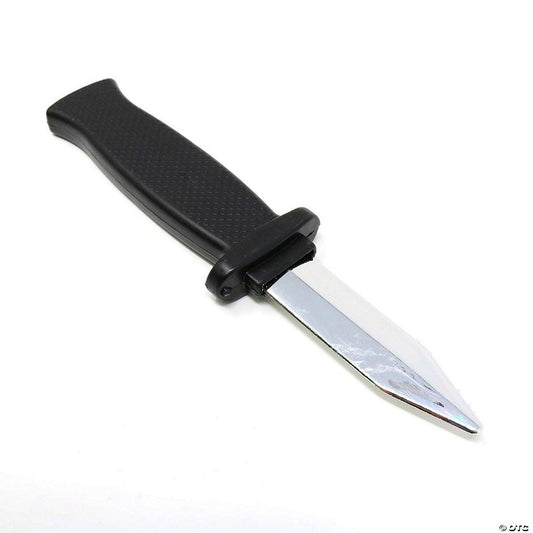 1 Piece(s): Skeleteen Disappearing Trick Knife - Retractable Fake Plastic Blade - Costume Prop or Prank Gag Toy for Halloween, April Fools - 7.5 Long with 3 Blade | USA Decoration®