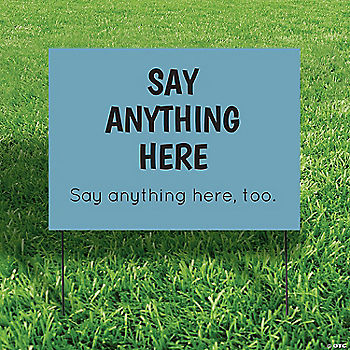 22" x 16" Personalized Message Double-Sided Yard Sign | USA Decoration®
