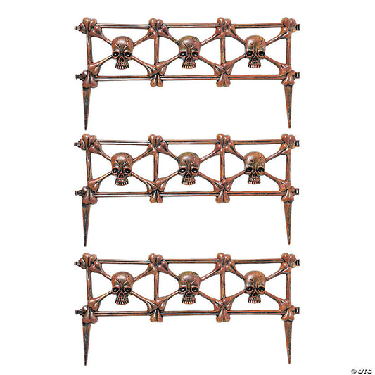 Skull Plastic Graveyard Fence Halloween Decoration | USA Decoration®