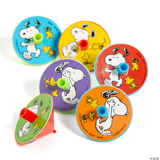 Bulk 144 Pc. Mini Peanuts Snoopy Spin Tops | USA Decoration®