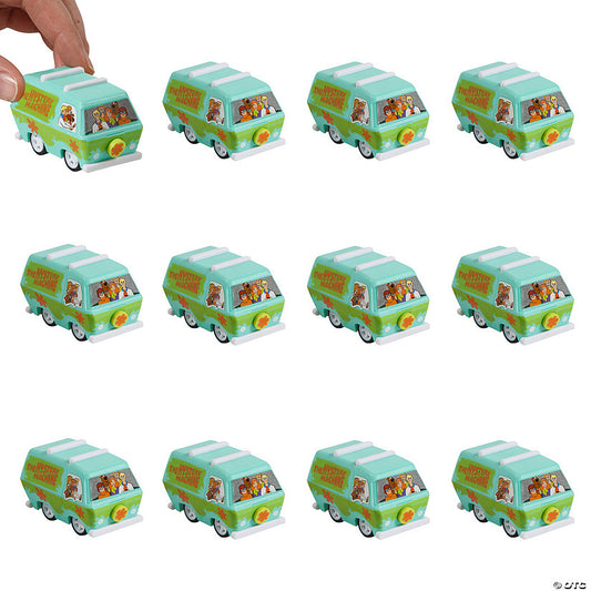 2 1/2" Mini Scooby-Doo!™ Mystery Machine Plastic Pull-Back Toys – 12 Pc. | USA Decoration®