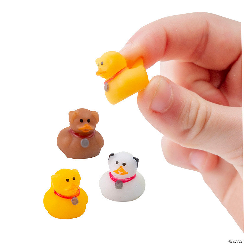 24 Piece(s): Micro Dog Rubber Ducks - 24 Pc. | USA Decoration®