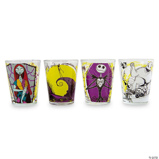 Disney Nightmare Before Christmas Halloween Town Mini Shot Glasses Set of 4 | USA Decoration®