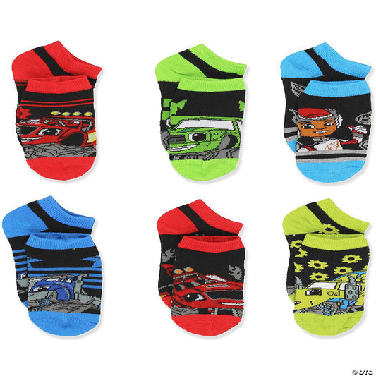Blaze and the Monster Machines Little Boys 6 pack Socks (Medium Shoe: 10-4 (Sock:6-8), Black/Multi) | USA Decoration®