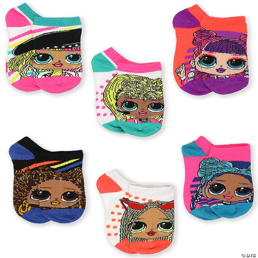 L.O.L. Surprise! OMG Girls Toddler 6 Pack Socks Set (Medium (6-8), Pink) | USA Decoration®