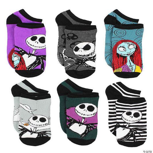 The Nightmare Before Christmas Womens 6 pack Socks (Large (9-11), Purple) | USA Decoration®
