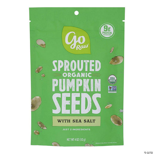 10 Piece(s): Go Raw - Snack Seed Pumpkin Sprtd - Case of 10 - 4 OZ | USA Decoration®