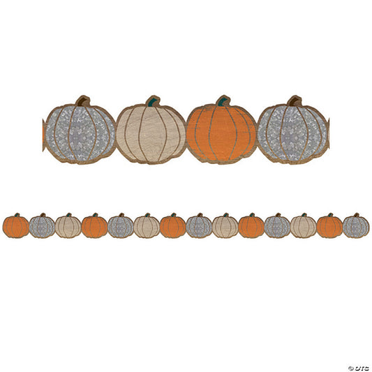 72 Piece(s): Teacher Created Resources Home Sweet Classroom Pumpkins Die-Cut Border Trim, 35 Feet Per Pack, 6 Packs | USA Decoration®