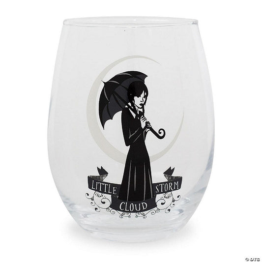 Addams Family Wednesday "Little Storm Cloud" Stemless Wine Glass 20 Ounces | USA Decoration®