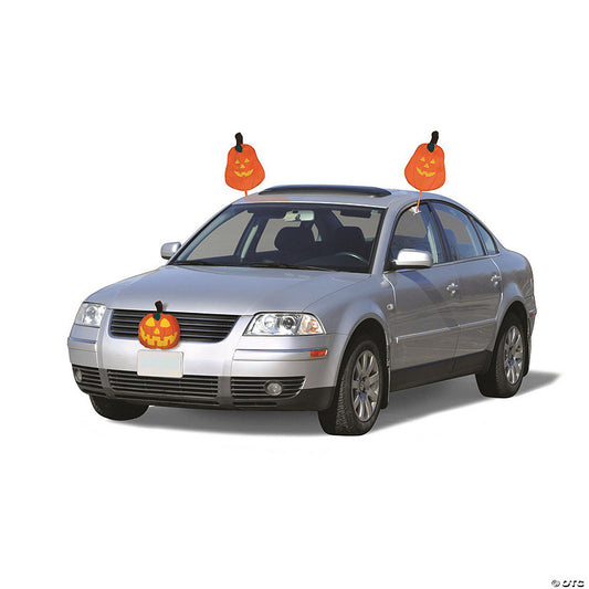 1 Set(s): 19" Orange and Yellow Pumpkins Halloween Car Decorating Kit - Universal Size | USA Decoration®