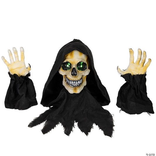 8" LED Lighted Grim Reaper with Sound Outdoor Halloween Decoration | USA Decoration®