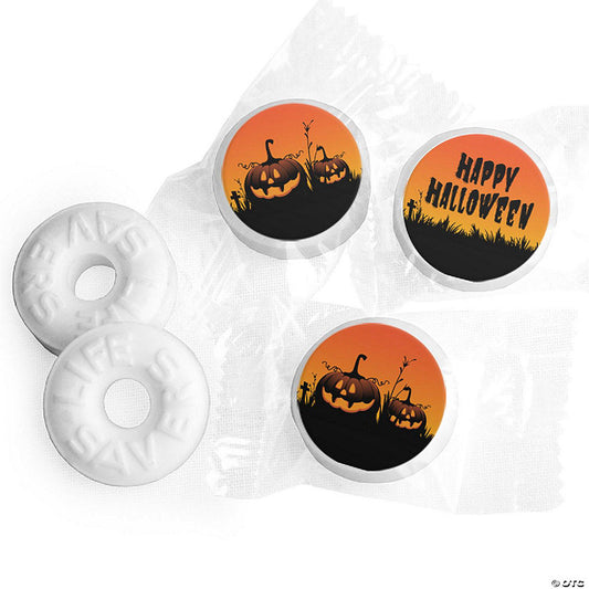 300 Piece(s): Halloween LifeSavers Mints Party Favors (Approx. 300 mints & 324 Stickers) by Just Candy - Assembly Required - Pumpkins | USA Decoration®