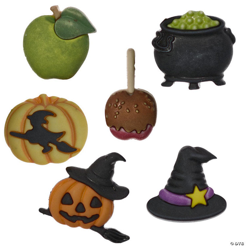 1 Set(s): Buttons Galore and More Halloween Craft & Sewing Buttons - The Witching Hour - 18 Buttons | USA Decoration®