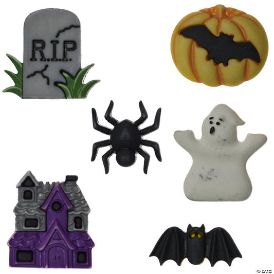 1 Set(s): Buttons Galore and More Halloween Craft & Sewing Buttons - Happy Hauntings - 18 Buttons | USA Decoration®