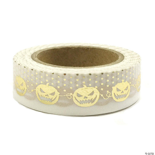 1 Piece(s): Wrapables Decorative Washi Masking Tape, Wicked Pumpkins Gold | USA Decoration®