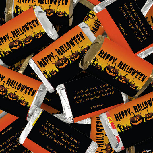 152 Piece(s): 152 Pcs Halloween Candy Party Favors Hershey's Miniatures Chocolate - Pumpkins | USA Decoration®