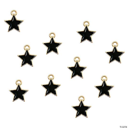 1 Set(s): Wrapables Astronomy Jewelry Making Charm Pendant (Set of 10), Black Star | USA Decoration®