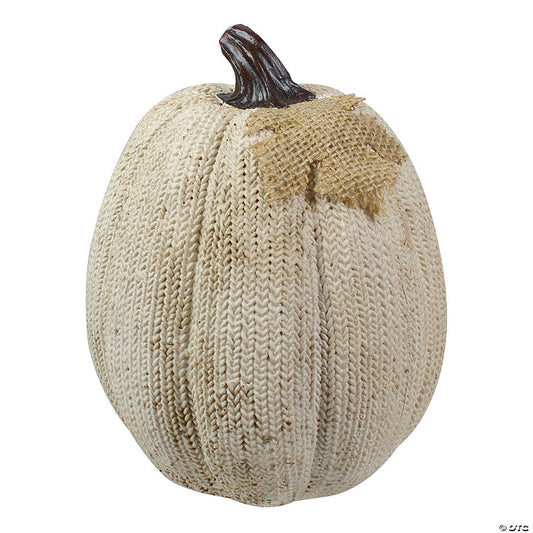 1 Piece(s): 6.25" White Pumpkin Autumn Harvest Thanksgiving Tabletop Decoration | USA Decoration®