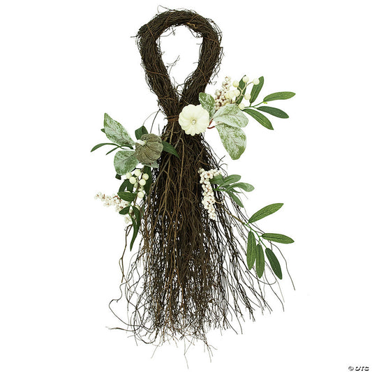 1 Piece(s): 24" Pumpkins and Berries Artificial Fall Harvest Twig Teardrop Swag | USA Decoration®