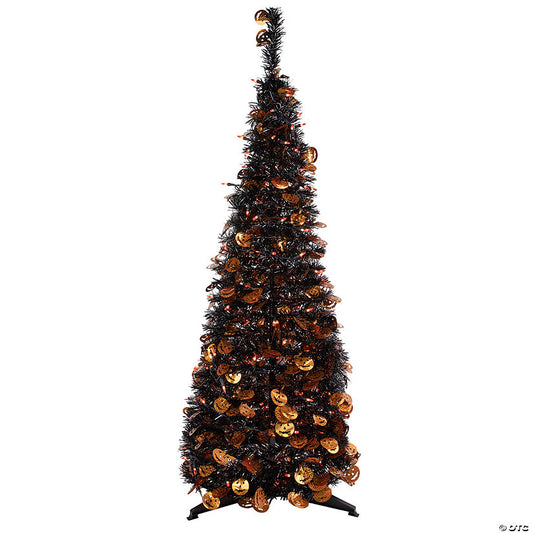 1 Piece(s): 4' Fall Harvest Pop Up Artificial Thanksgiving Tree with Pumpkins | USA Decoration®