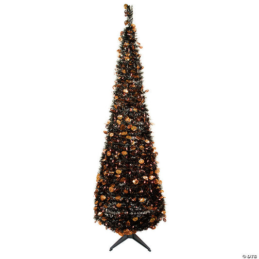 1 Piece(s): 6' Fall Harvest Pop Up Artificial Thanksgiving Tree with Pumpkins | USA Decoration®