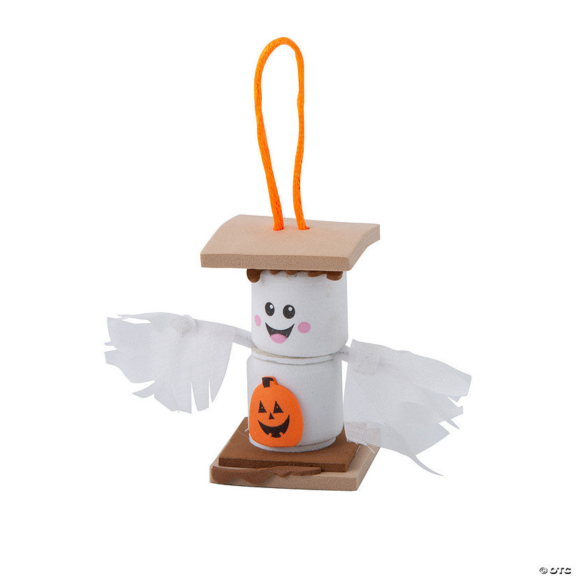 Makes 12: 2 1/2" x 2 1/2" S'more Ghost Ornament Foam Craft Kit - Makes 12 | USA Decoration®
