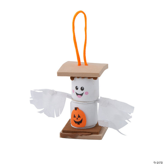 Makes 12: 2 1/2" x 2 1/2" S'more Ghost Ornament Foam Craft Kit - Makes 12 | USA Decoration®