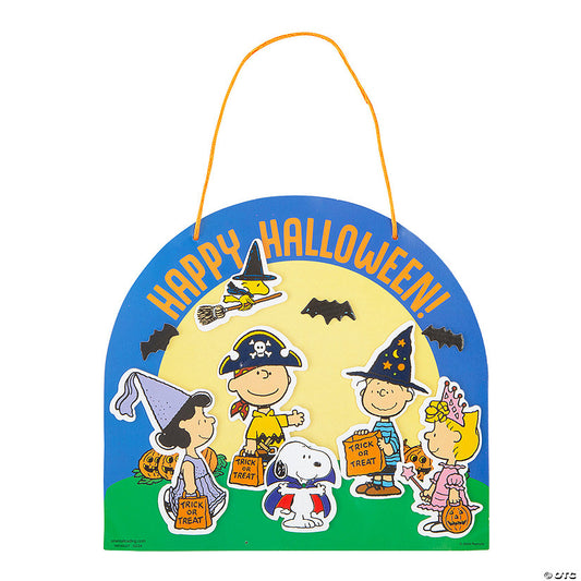 8" x 7 1/4" Peanuts® Halloween Costumes Sign Craft Kit - Makes 12 | USA Decoration®