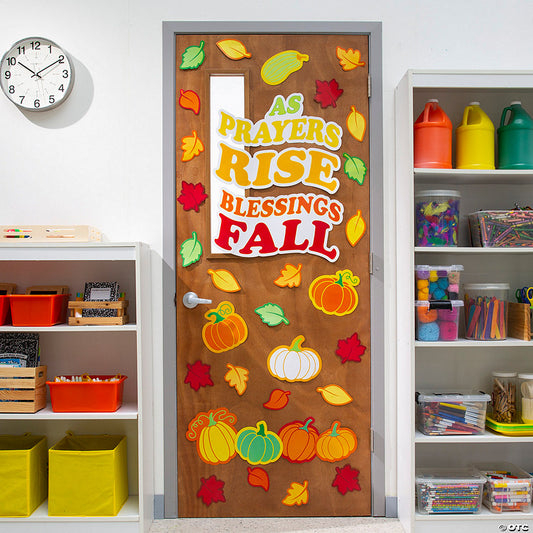 13 Piece(s): Religious Blessings Fall Classroom Door Decorating Kit - 35 Pc. | USA Decoration®