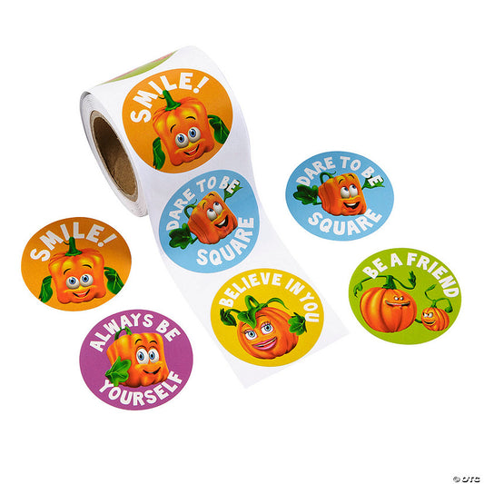 Spookley the Square Pumpkin™ Sticker Roll - 100 Pc. | USA Decoration®