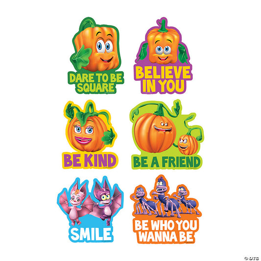 14" x 13 1/2" Bulk 48Pc. Spookley the Square Pumpkin™ Wall Cutouts | USA Decoration®
