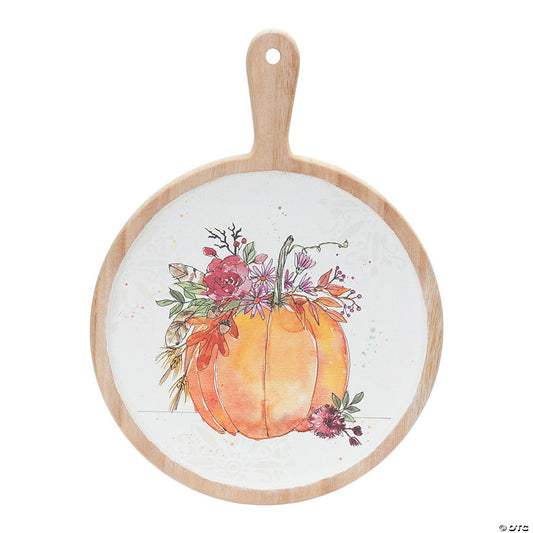 2 Piece(s): Pumpkin Design Cutting Board (Set Of 2) 9.25"D X 12.25"H Wood | USA Decoration®