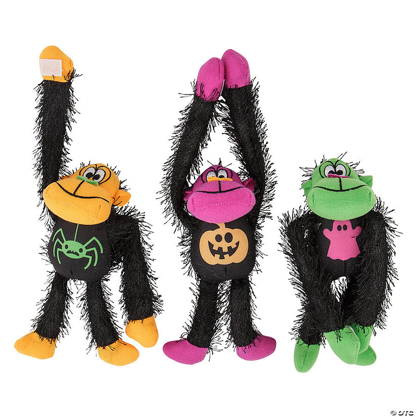 Per Dozen: Halloween Long Arm Stuffed Gorillas - 12 Pc. | USA Decoration®