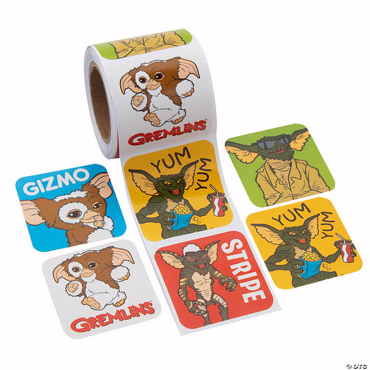 1 1/2" Gremlins™ Gizmo Gremlin Characters Sticker Roll - 100 Pc. | USA Decoration®