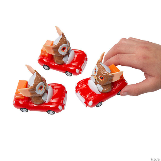 Per Dozen: 2 3/4" x 2 1/4" Gremlins™ Gizmo & Red Car Pull-Back Racers - 12 Pc. | USA Decoration®