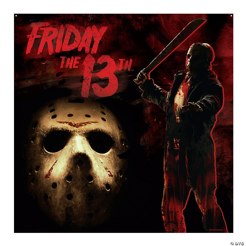 6 ft. x 6 ft. Friday the 13th™ Jason Polyester Backdrop Banner | USA Decoration®