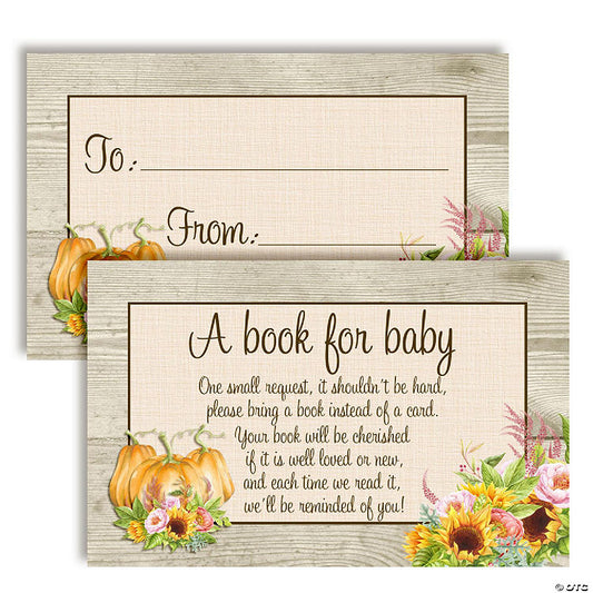 20 Piece(s): AmandaCreation Pumpkin Watercolor Book Card 20pc. | USA Decoration®