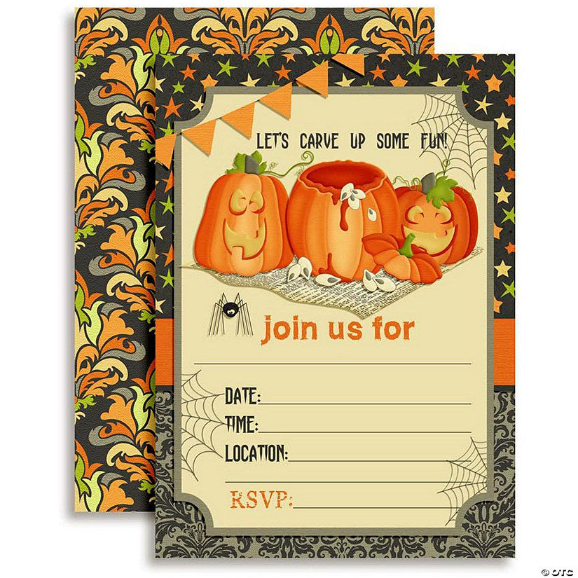 40 Piece(s): AmandaCreation Pumpkin Carving Invites 40pc. | USA Decoration®