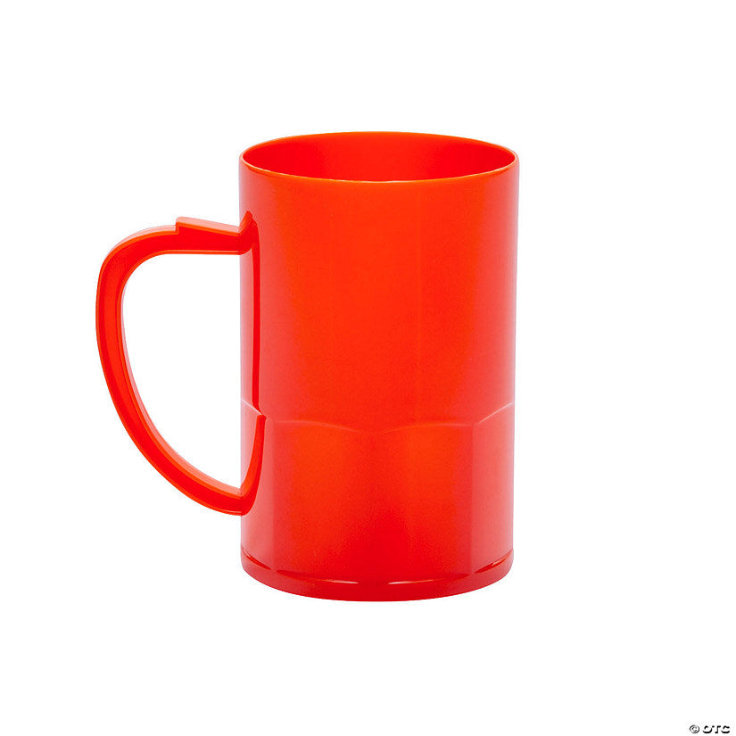 14 oz. Orange Reusable Plastic Mugs - 12 Pc. | USA Decoration®