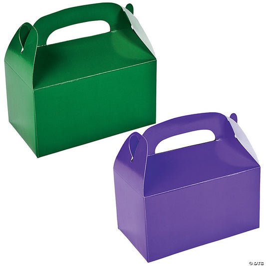 Green & Purple Gable Box Favor Kit for 24 halloween