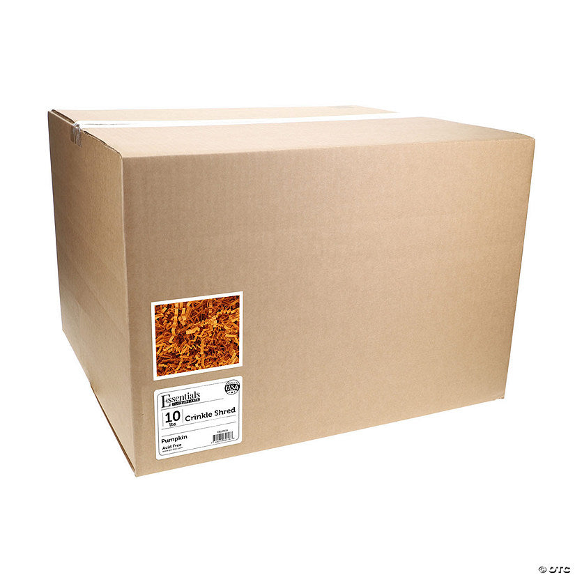 1 Piece(s): Essentials By Leisure Arts Crinkle Shred 10lb Pumpkin Box | USA Decoration®