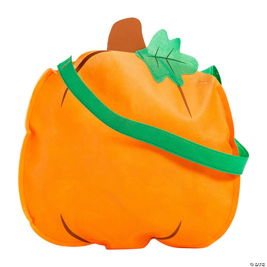 12" x 11" Medium Pumpkin-Shaped Non woven Tote Bags - 12 Pc. halloween
