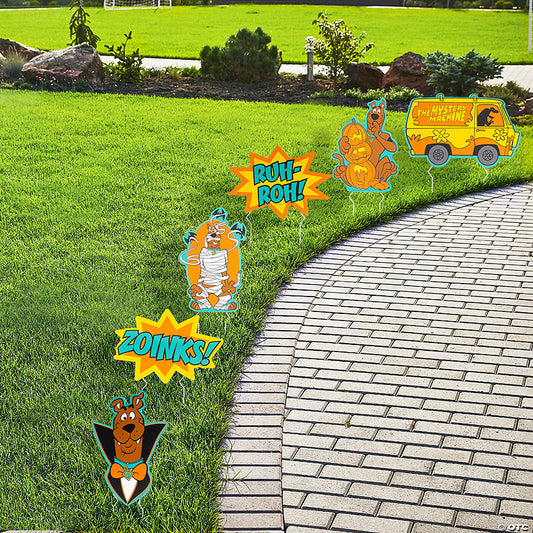 11" - 12" Scooby-Doo!™ Halloween Corrugated Plastic Yard Signs - 6 Pc. | USA Decoration®