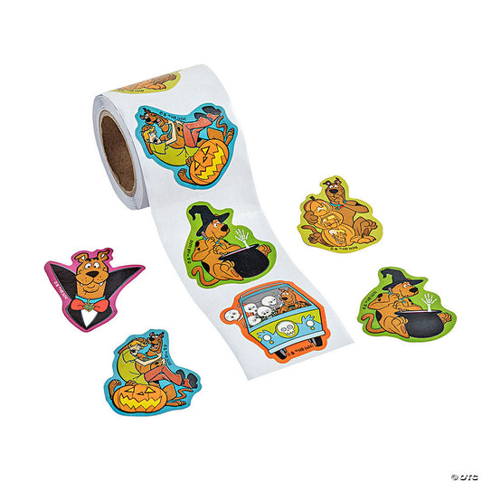 1 1/2" x 1 1/2" Scooby-Doo!™ Halloween Sticker Roll - 100 Pc. | USA Decoration®