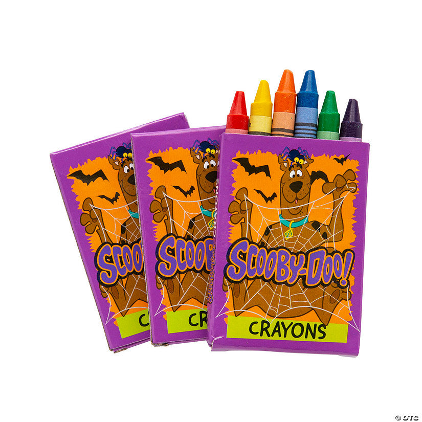 24 Piece(s): 3 3/4" Scooby-Doo! Halloween 6-Color Box of Crayons - 24 Pc. | USA Decoration®