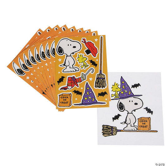 Peanuts Halloween Make-a-Snoopy Sticker Sheets - 12 Pc. | USA Decoration®