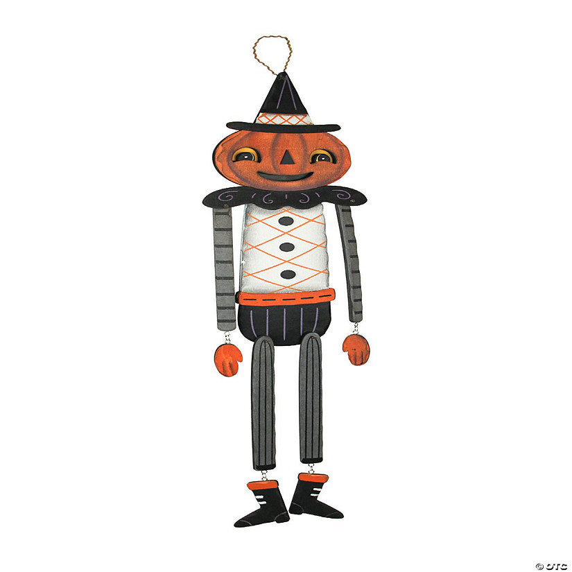 1 Piece(s): Transpac Johanna Parker Pumpkin Peeps Wooden Halloween Pumpkin Wall Hanging Door Decor | USA Decoration®